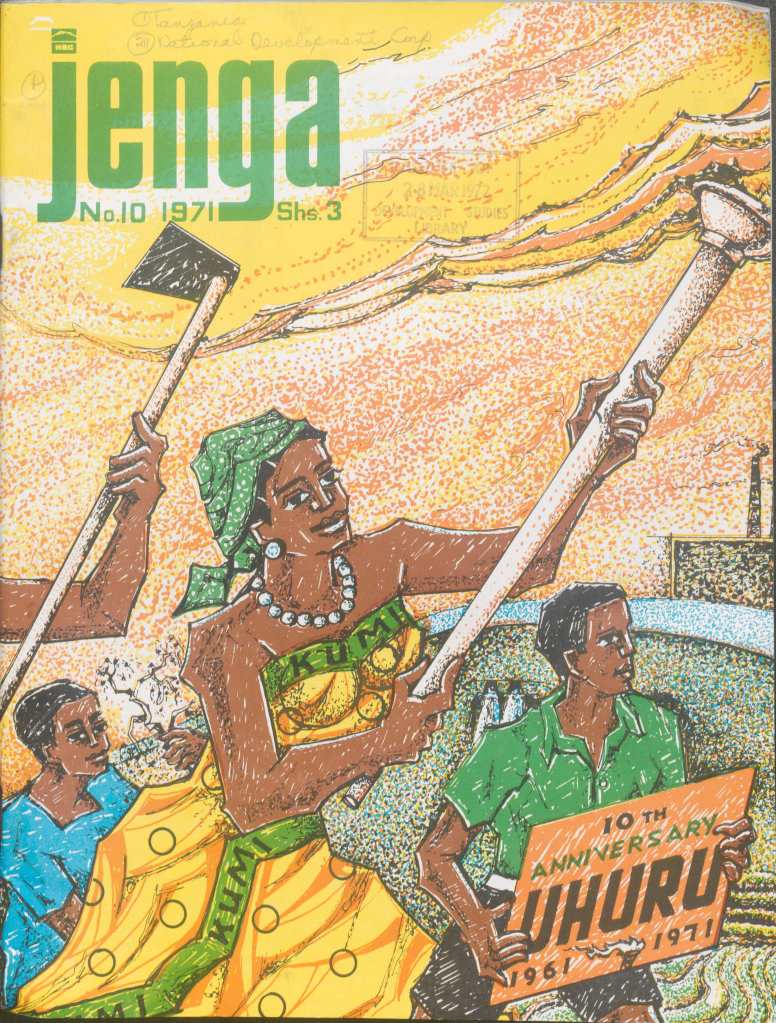 Front cover of Jenga : magazine of the National Development Corporation